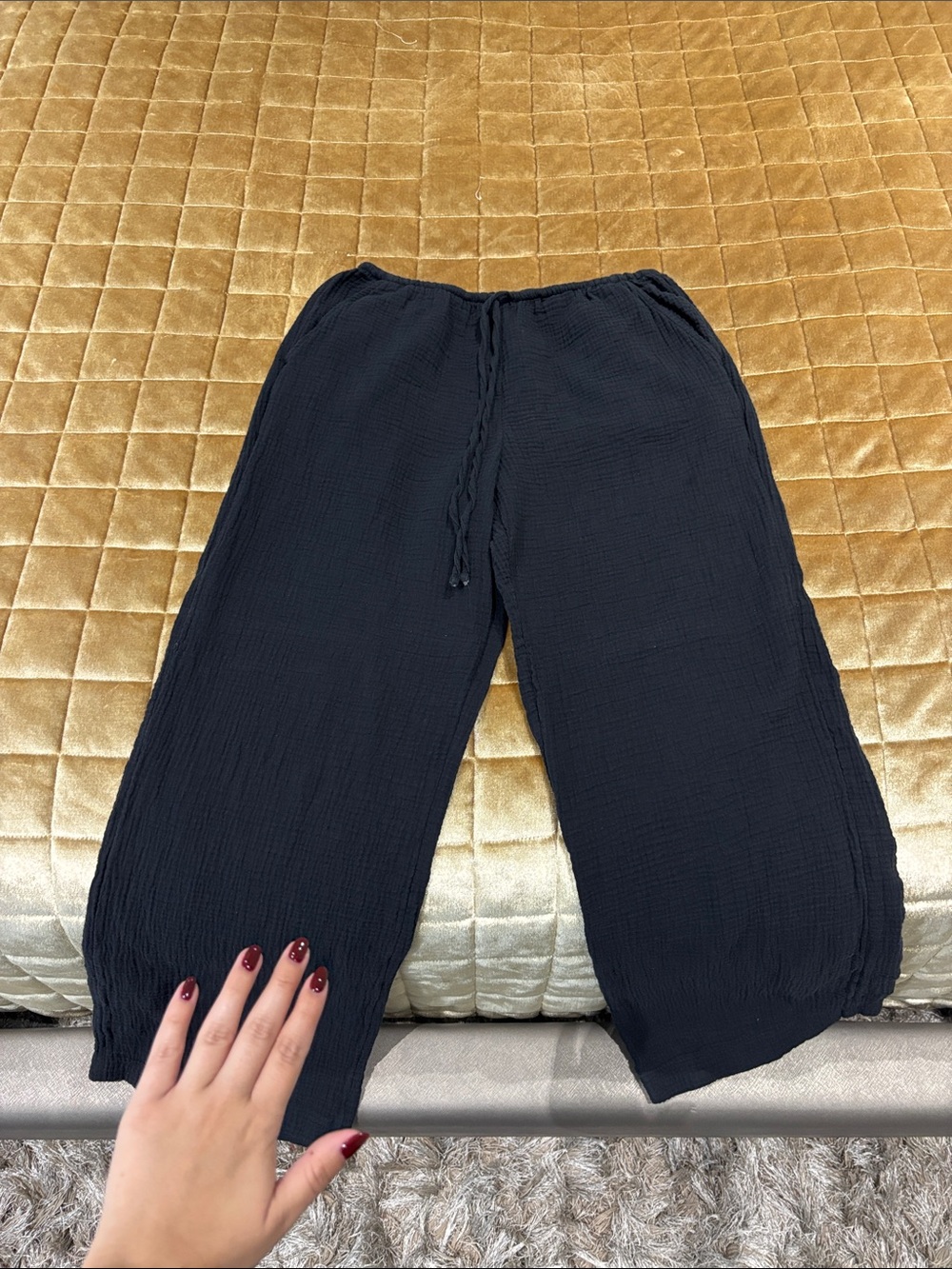 Shade & Shore Black Straight Leg Pull-On Pants